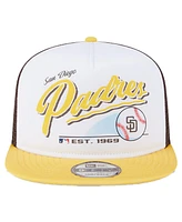 New Era Big Boys and Girls White San Diego Padres Retro 9FIFTY Snapback Hat