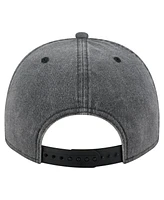 New Era Men's Charcoal Chicago Blackhawks Throwback Washed A-Frame Pre-Curved 9FIFTY Snapback Hat