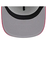 New Era Men's White/Red Texas Rangers Retro Script Trucker 9FIFTY Snapback Hat
