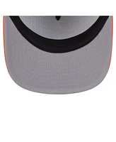 New Era Men's White/Orange New York Mets Retro Script Trucker 9FIFTY Snapback Hat