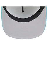 New Era Men's White/Blue Miami Marlins Retro Script Trucker 9FIFTY Snapback Hat