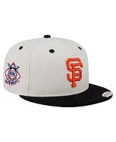 New Era Men's Cream/Black San Francisco Giants Two-Tone Corduroy 59FIFTY Fitted Hat