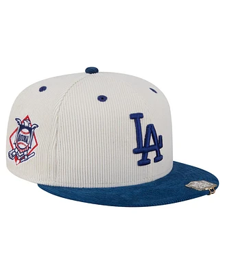New Era Men's Cream/Royal Los Angeles Dodgers Two-Tone Corduroy 59FIFTY Fitted Hat