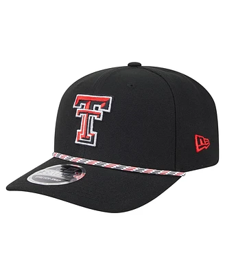 New Era Men's Black Texas Tech Red Raiders Gameday Multi-Rope 9SEVENTY Stretch-Snap Hat