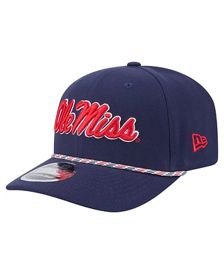 New Era Men's Navy Ole Miss Rebels Game Day Multi-Rope 9SEVENTY Stretch-Snap Hat