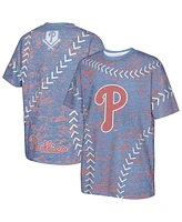 Outerstuff Big Boys and Girls Royal Philadelphia Phillies Slide Score Bold T-Shirt