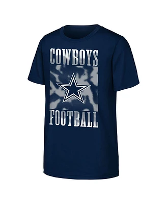 Outerstuff Big Boys and Girls Navy Dallas Cowboys Garage Hero T-Shirt