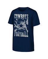 Outerstuff Big Boys and Girls Navy Dallas Cowboys Garage Hero T-Shirt