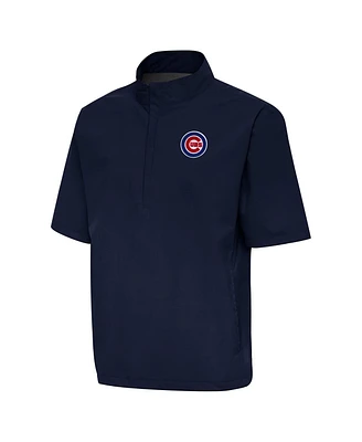 Antigua Men's Navy Chicago Cubs Brisk Quarter-Zip Wind Shirt