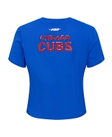 Pro Standard Women's Royal Chicago Cubs Game Day Classics Baby Doll Cropped T-Shirt