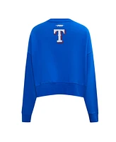 Pro Standard Women's Royal Texas Rangers Game Day Classics Crewneck Pullover Sweatshirt
