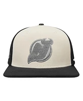 Pro Standard Men's Cream/Black New Jersey Devils French Terry Snapback Hat