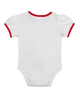 Outerstuff Baby Boys and Girls 3-Piece White Cincinnati Reds Sweet Catcher Headband Skirt Set