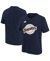 Nike Big Boys and Girls Navy San Diego Padres Team Logo T-Shirt