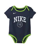 Nike Newborn Navy/Black Minnesota Timberwolves Just Do It Bodysuit Set 2-Pack