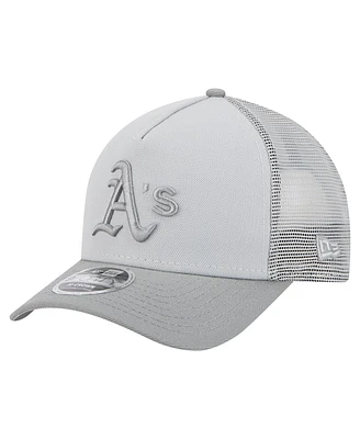 New Era Men's Gray Athletics Color Pack A-Frame 9FORTY Trucker Adjustable Hat