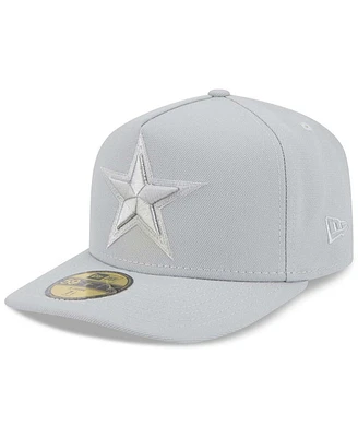 New Era Men's Gray Dallas Cowboys Color Pack A-Frame 59FIFTY Fitted Hat