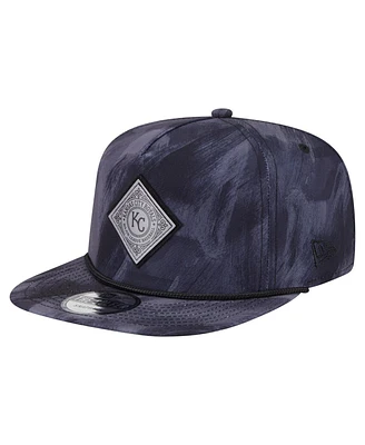 New Era Men's Navy Kansas City Royals Printed Golfer Snapback Hat