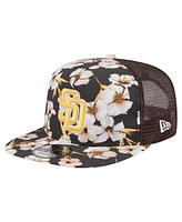New Era Men's Brown San Diego Padres Adventure Pattern Golfer Trucker Snapback Hat