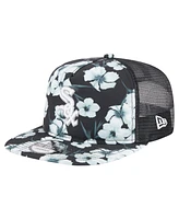 New Era Men's Black Chicago White Sox Adventure Pattern Golfer Trucker Snapback Hat