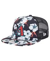 New Era Men's Black Arizona Diamondbacks Adventure Pattern Golfer Trucker Snapback Hat