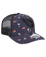 New Era Men's Navy/Black Arizona Cardinals Adventure Drinks Pattern 9SEVENTY Stretch-Snap Hat