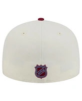 New Era Men's White Colorado Avalanche Chrome Two-Toned 59FIFTY Fitted Hat