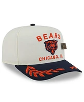 New Era Men's Cream/Navy Chicago Bears 2025 Nfl Draft A-Frame 59FIFTY Fitted Hat