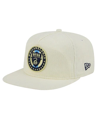 New Era Men's Cream Philadelphia Union 2025 Kickoff Snapback Golfer Hat