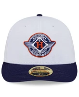 New Era Men's White/Navy Houston Astros 2025 City Connect Batting Practice Low Profile 59FIFTY Fitted Hat
