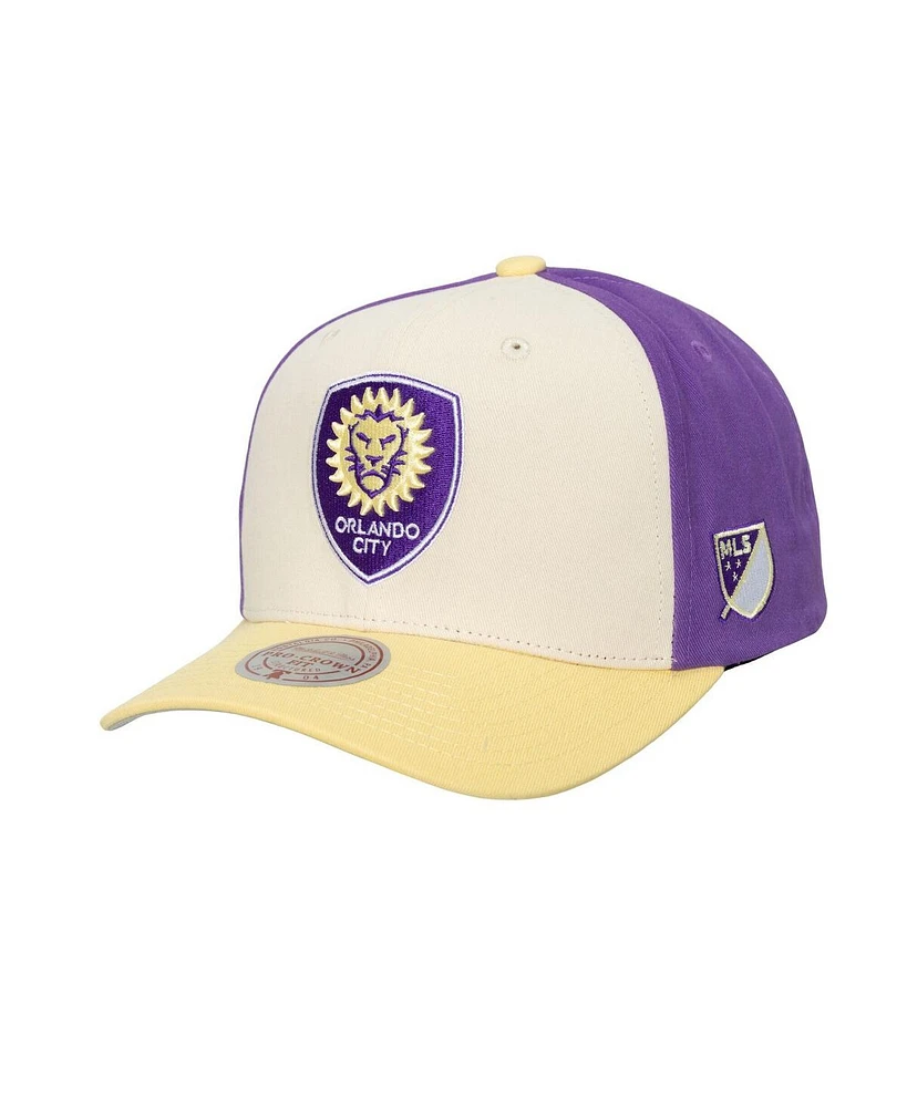 Mitchell & Ness Men's Cream Orlando City Sc Brushed Off Pro Crown Snapback Hat