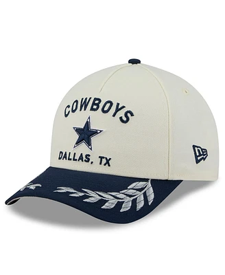 New Era Men's Cream/Navy Dallas Cowboys 2025 Nfl Draft 39THIRTY Flex Hat