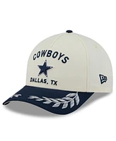 New Era Men's Cream/Navy Dallas Cowboys 2025 Nfl Draft 39THIRTY Flex Hat