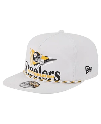 New Era Men's White Pittsburgh Steelers Collide Golfer Snapback Hat