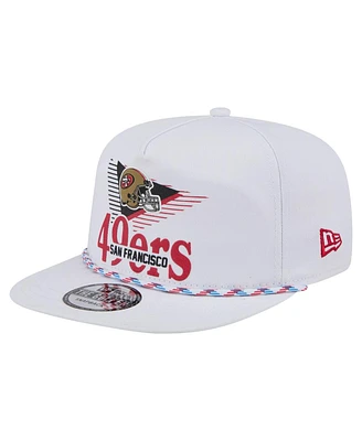 New Era Men's White San Francisco 49ers Collide Golfer Snapback Hat