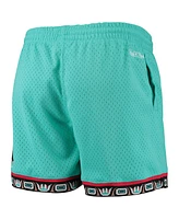 Mitchell & Ness Women's Turquoise Vancouver Grizzlies Hardwood Classics Jump Shot Shorts