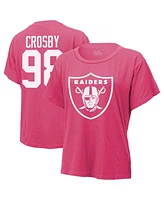 Majestic Women's Maxx Crosby Pink Las Vegas Raiders Name Number T-Shirt