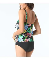Beach House Women's Jaclyn High Neck Ruffle Tankini Top
