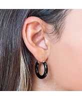 The Lovery Onyx Hoop Earrings millimeters