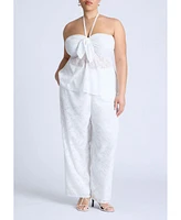 Eloquii Plus Neck-Tie Halter Top