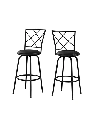 2 Piece Metal Bar Chair Set for Indoor or Outdoor Seating