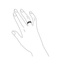 Bling Jewelry Plain Simple Wide Dome Silver Black Gold Plated Titanium Band Ring Comfort Fit 8MM