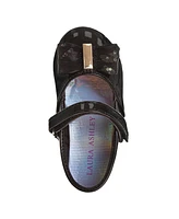 Laura Ashley Little and Big Girls Hook and Loop Dress Shoe
