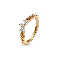 Pandora Gold-Plated Disney Beauty and Beast Rose Ring