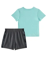 adidas Baby Boys 2-Piece Short Sleeve T-Shirt and Camo 3-Stripe Woven Shorts Set