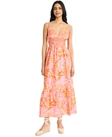 The Good Journey Women's Printed Smocked-Waist Maxi Dress