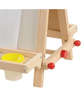 Kaplan Early Learning Wooden Tabletop Easel with Paint Pots