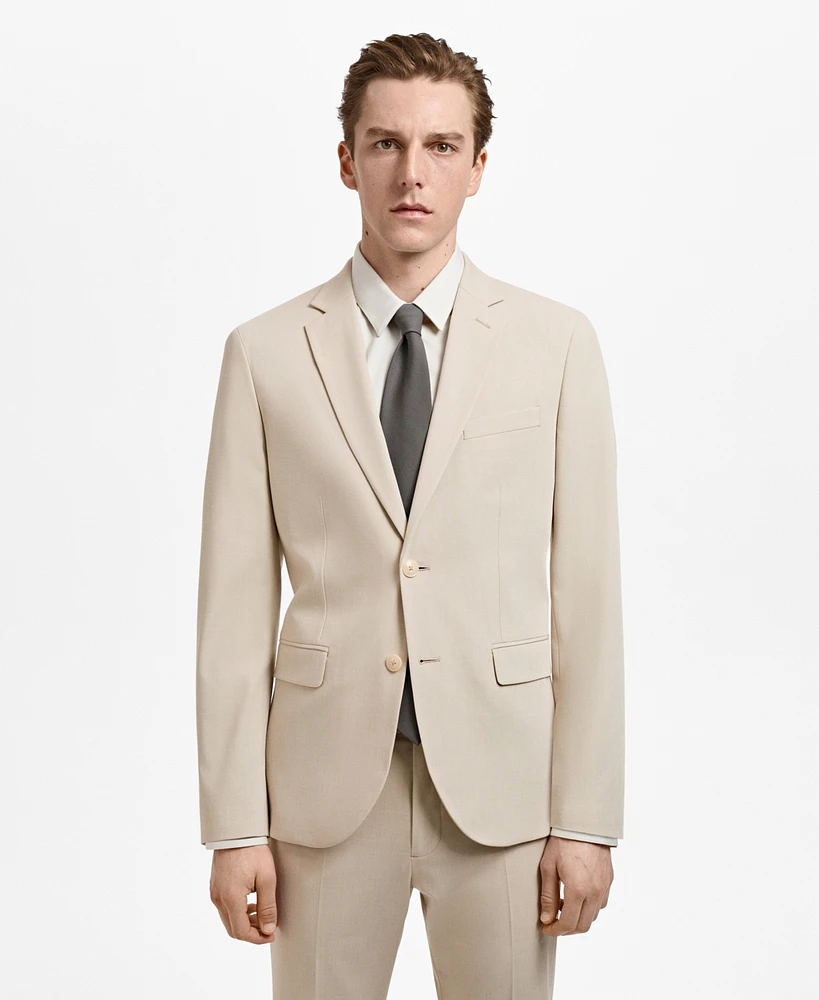 Mango Men's Stretch Fabric Super Slim-Fit Suit Blazer