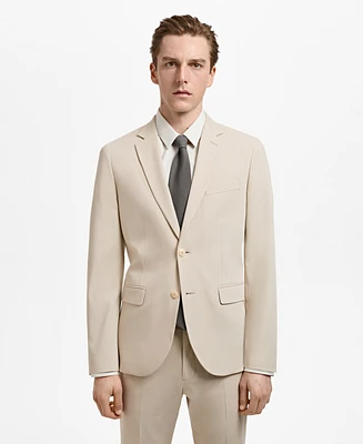 Mango Men's Stretch Fabric Super Slim-Fit Suit Blazer
