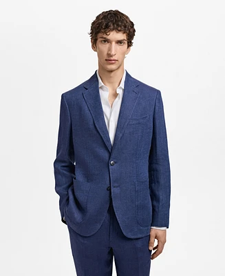 Mango Men's Salerno Linen Slim-Fit Suit Blazer